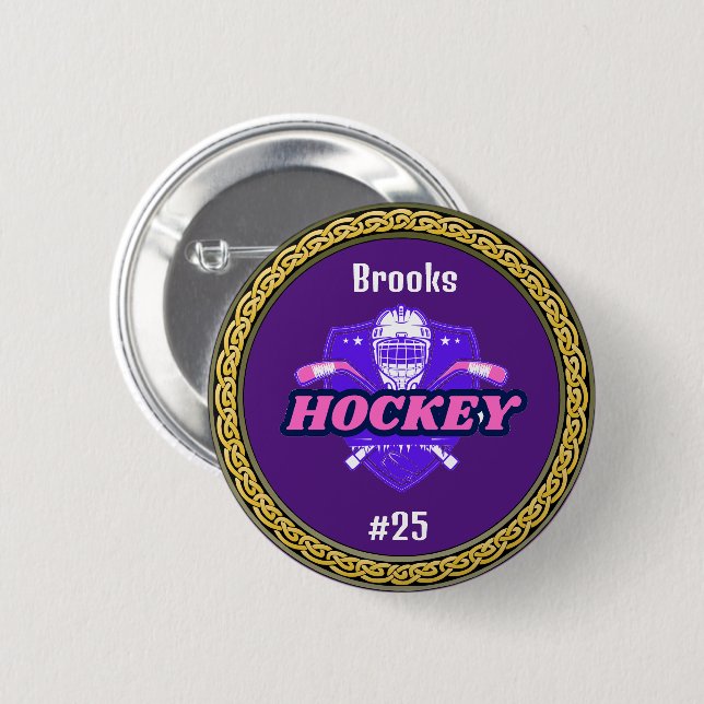 Button Hockey Gear - Personalized -Add Name # (Front & Back)