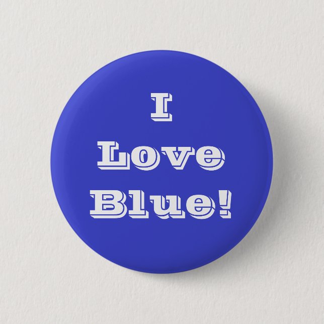Button I Love Blue (Front)