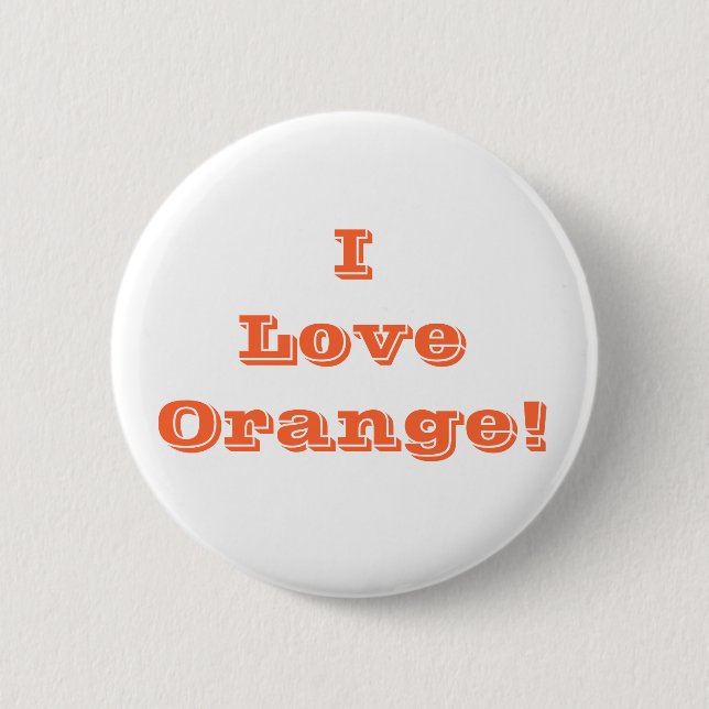Button I Love Orange (Front)