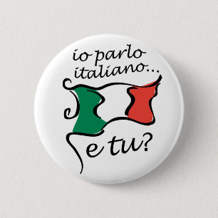 Button Italian: Io parlo italiano e tu?