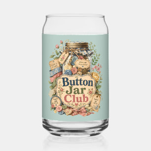 Button Jar Club Cottagecore Sewing Collage Can Glass