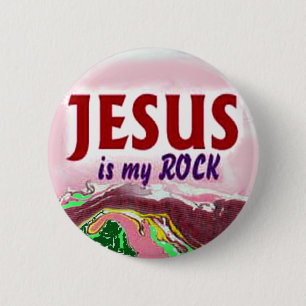 button-Jesus is my Rock 2 Inch Round Button