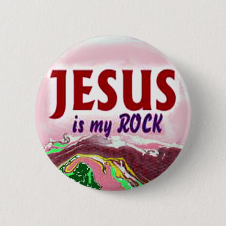 button-Jesus is my Rock 2 Inch Round Button