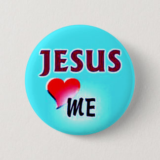 button-Jesus loves me 2 Inch Round Button