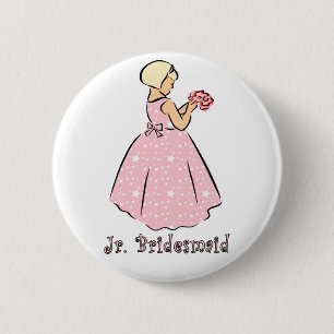 Button: Jr Bridesmaid 2 Inch Round Button