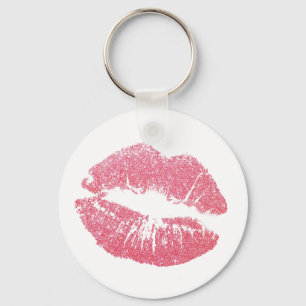 Button Key Ring - Kiss