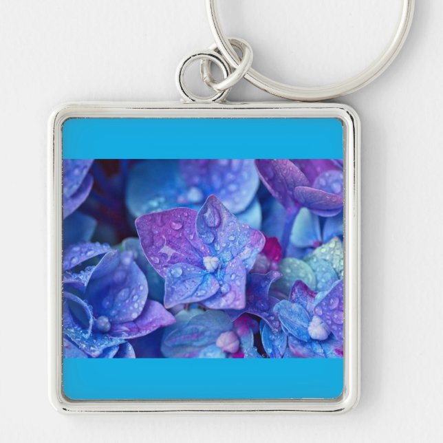 Button keychain Hydrangea (Front)