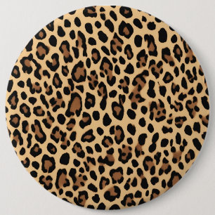 Button, Leopard Spots 6 Inch Round Button