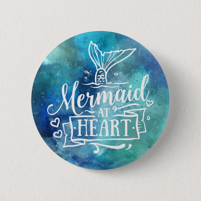 Button - Mermaid at Heart (Front)