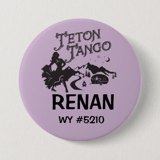 Button name tag black