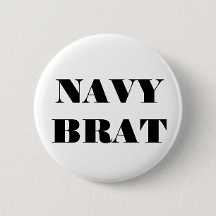 Button Navy Brat