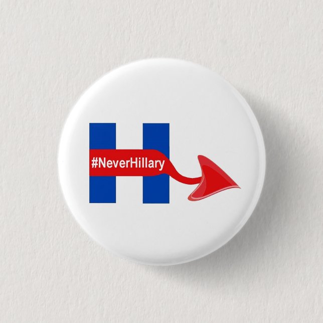 Button Never Hillary (Front)