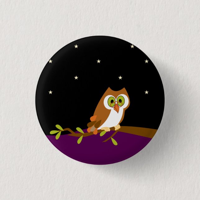 Button_owl flair 1 inch round button (Front)