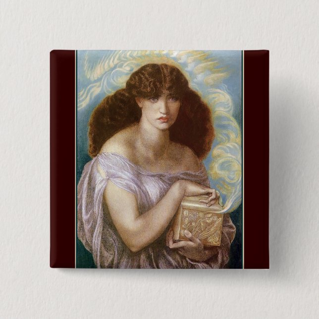 Button: "Pandora" 2 Inch Square Button (Front)