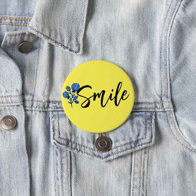 Button Patches | Backpacks & Jackets, Smile Flower (In Situ)