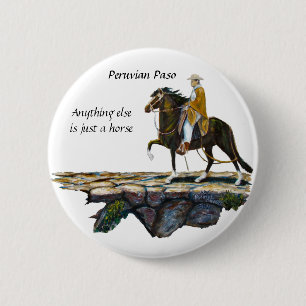 Button, Peruvian Mountain Trail 2 Inch Round Button