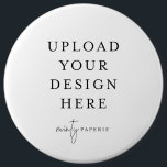 Button Pin 6" - Extra Large<br><div class="desc">Customize your button pin design in Templett. After you are done editing, download your file in a JPG format (don't forget to turn on the bleed option). Upload your design here by clicking on the blue "Personalize" button.</div>
