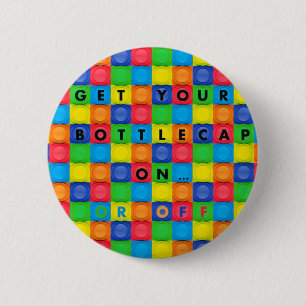 Button/Pin with Fun Bottlecap Design 2 Inch Round Button