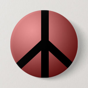 Button, Red Peace Choose Your Size & Shape Custom 3 Inch Round Button