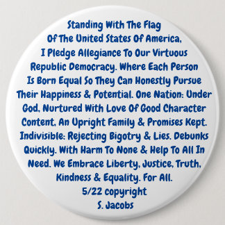 Button Reminder To Live Our Sacred Values