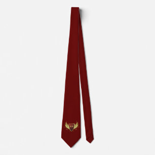 Button Retro gold crown wings II + your ideas Tie