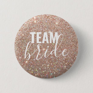Button - Rose Gold Glitter Fab Team Bride