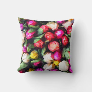 BUTTON ROSES THROW PILLOW