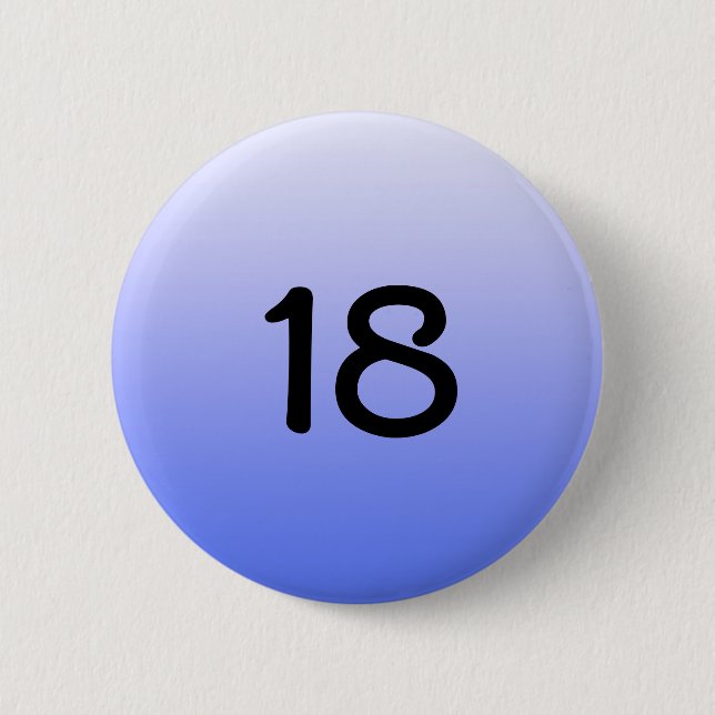 button round blue number eighteen (Front)