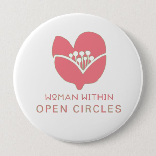 Button, Round customizable 4 Inch Round Button (Front)