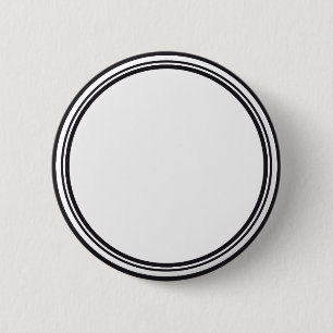 BUTTON ROUND white & black + your text