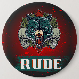 Button rude animal