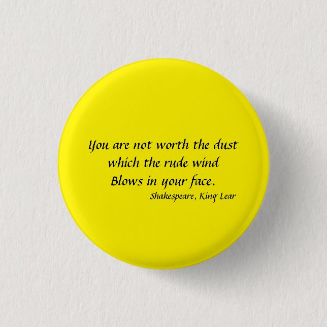 Button - Shakespeare, "King Lear" (Front)
