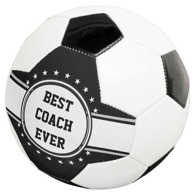 Button & Stars white + your backgr. & ideas Soccer Ball (Three Quarter)