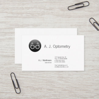 Button Style Old Fashioned Glasses Business Card