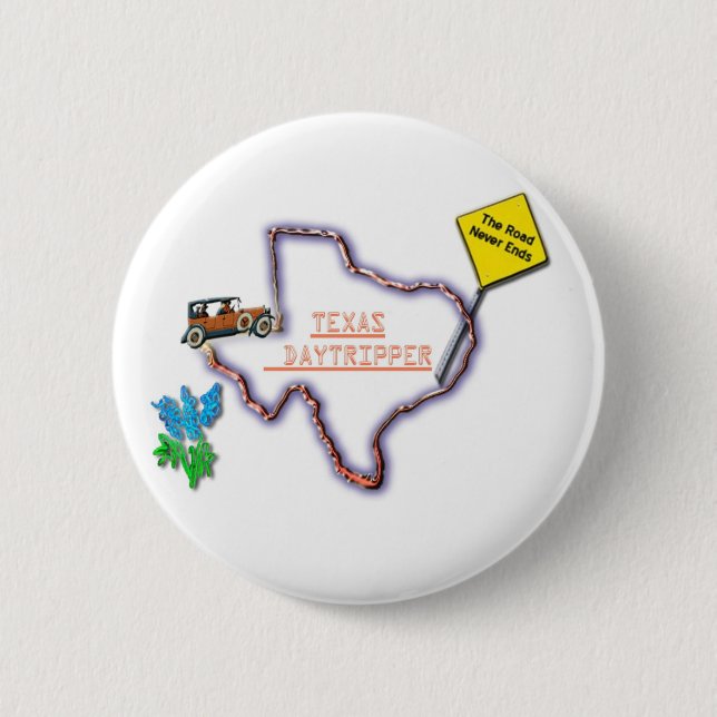 Button-Texas Daytripper Logo 2 Inch Round Button (Front)