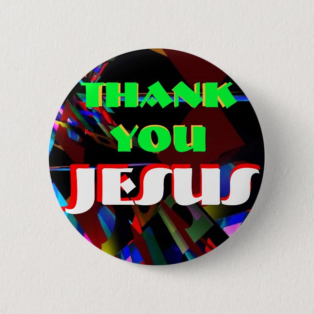 button-Thank you Jesus 2 Inch Round Button (Front)