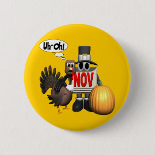 Button - Thanksgiving Turkey
