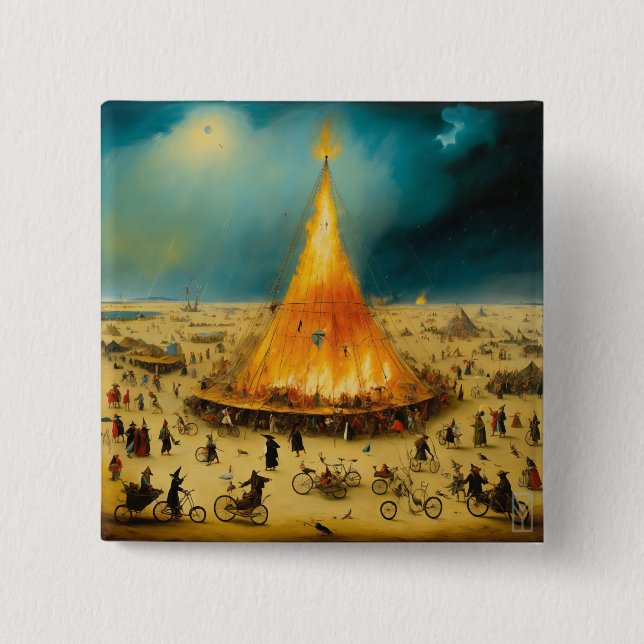 Button Visionary Storm at Burning Man (Front)