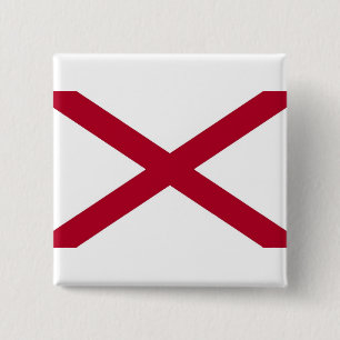 Button with Flag of Alabama