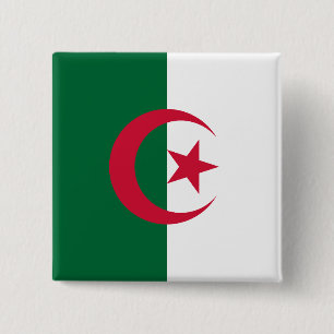 Button with Flag of Algeria