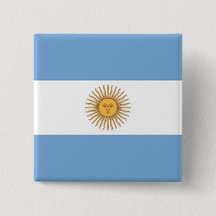 Button with Flag of Argentina