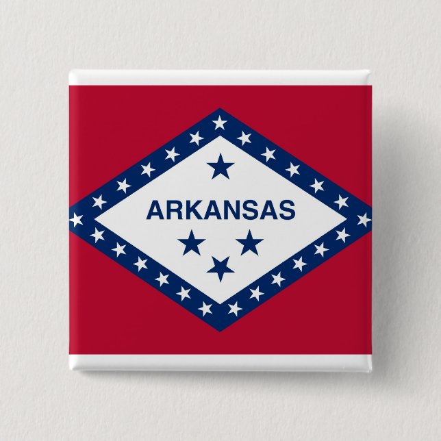 Button with Flag of Arkansas (Front)