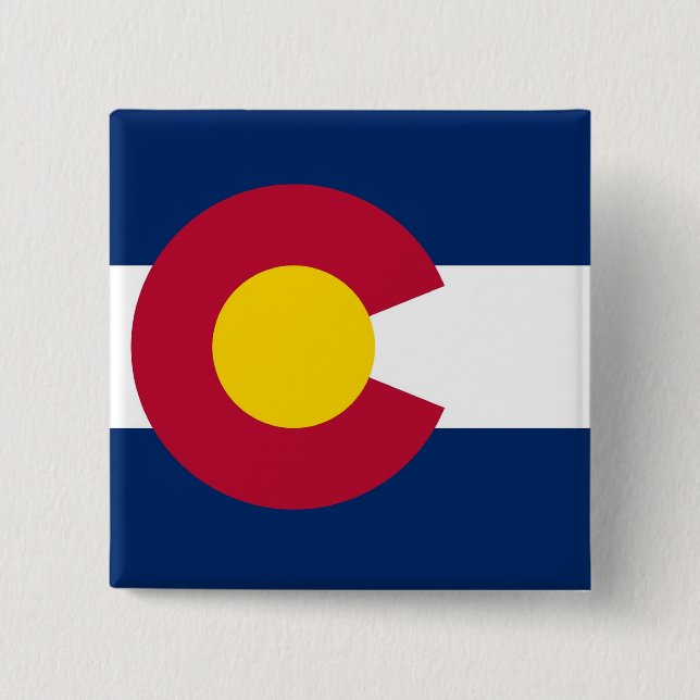 Button with Flag of Colorado (Front)