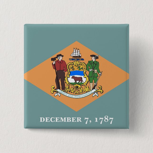 Button with Flag of Delaware (Front)