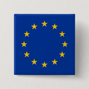 Button with Flag of European Union