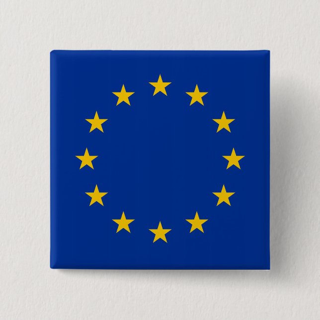 Button with Flag of European Union (Front)