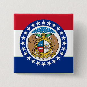 Button with Flag of Missouri