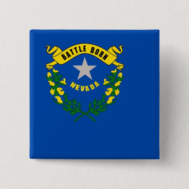 Button with Flag of Nevada (Front)