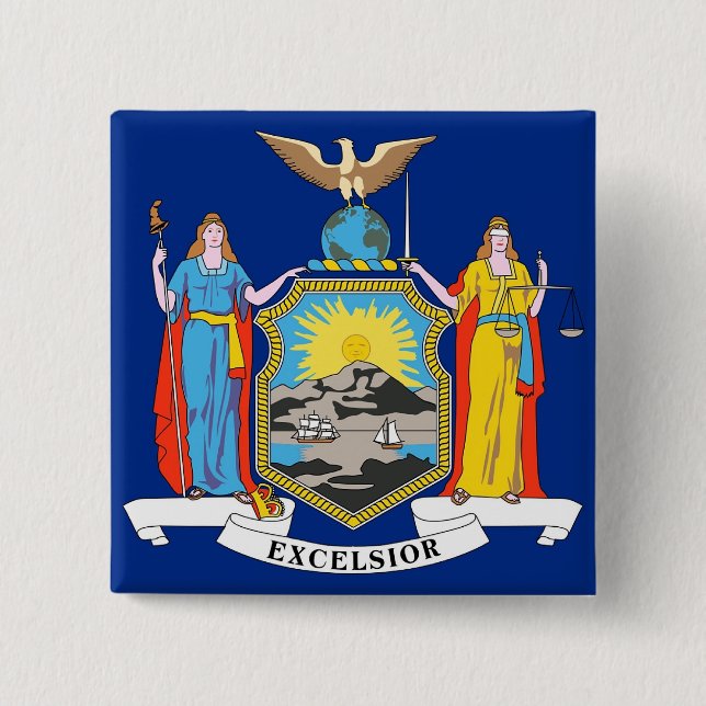 Button with Flag of New York (Front)