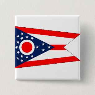 Button with Flag of Ohio